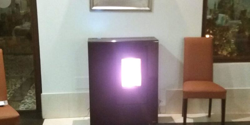 Instalacion estufa de pellet restaurante granero